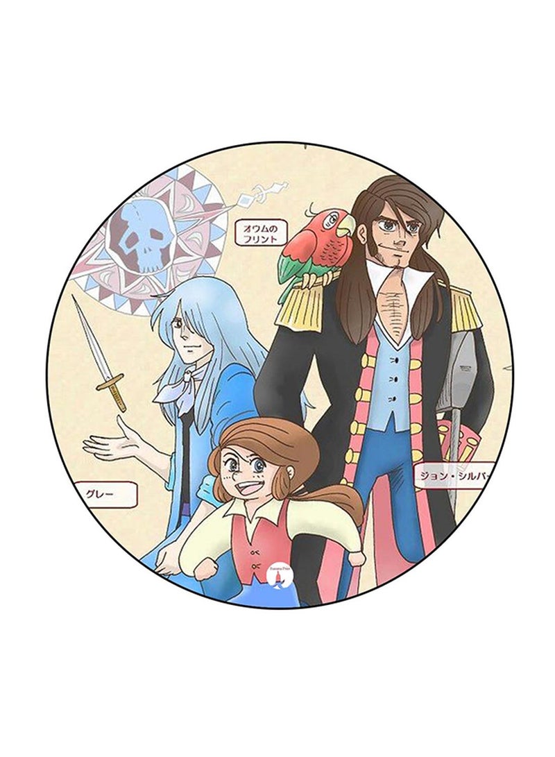 BP Anime Jazeerat Al Kanz Printed Round Pin Badge Multicolour - Image 1