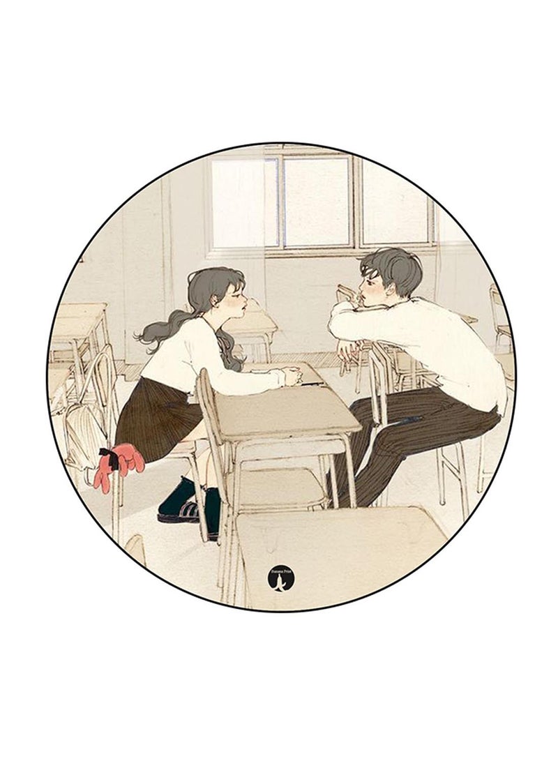 BP Boy And Girl Printed Round Pin Badge Multicolour - Image 1