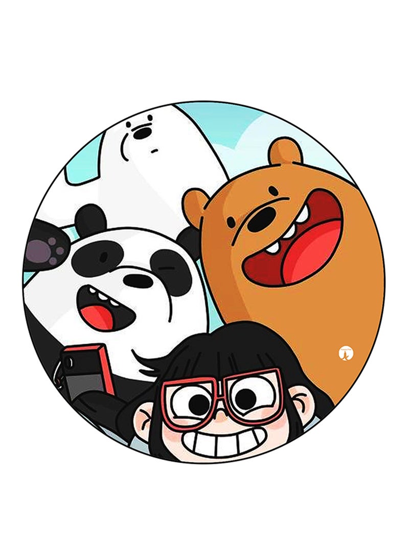 BP We Bare Bears Printed Round Pin Badge Multicolour - Image 1