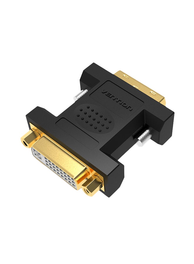 VENTION DVI Male to Female Adapter Black - Image 1