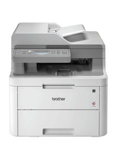 Wireless All in One Printer, DCP-L3551CDW, with Advanced LED Color Laser Print, Duplex & Mobile Printing, Network Connectivity, High Yield Ink Toner White/Grey