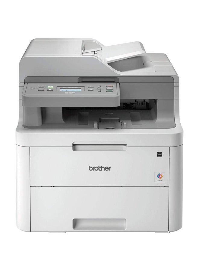 brother - Wireless All in One Printer, DCP-L3551CDW, with Advanced LED Color Laser Print, Duplex & Mobile Printing, Network Connectivity, High Yield Ink Toner White/Grey - Image 1