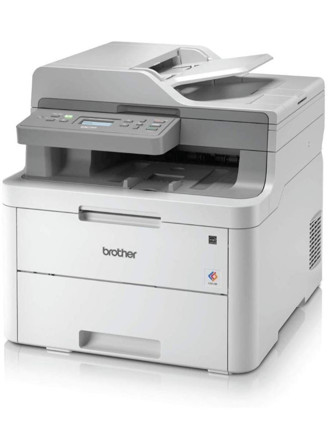 brother - Wireless All in One Printer, DCP-L3551CDW, with Advanced LED Color Laser Print, Duplex & Mobile Printing, Network Connectivity, High Yield Ink Toner White/Grey - Image 1