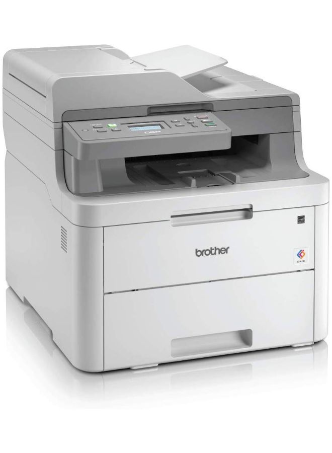 brother - Wireless All in One Printer, DCP-L3551CDW, with Advanced LED Color Laser Print, Duplex & Mobile Printing, Network Connectivity, High Yield Ink Toner White/Grey - Image 1