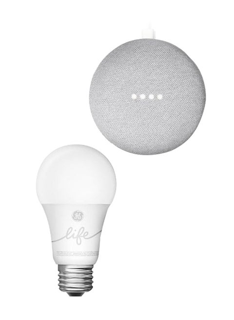 Mini Smart Speaker With Bulb Grey/White