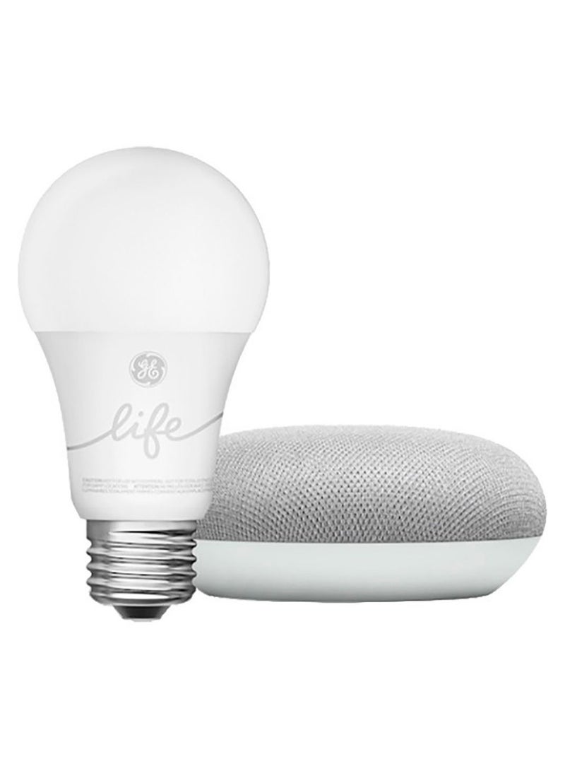 Mini Smart Speaker With Bulb Grey/White