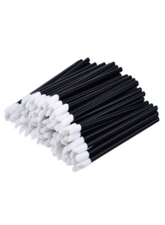 100-Piece Disposable Lip Brush Set Black/White