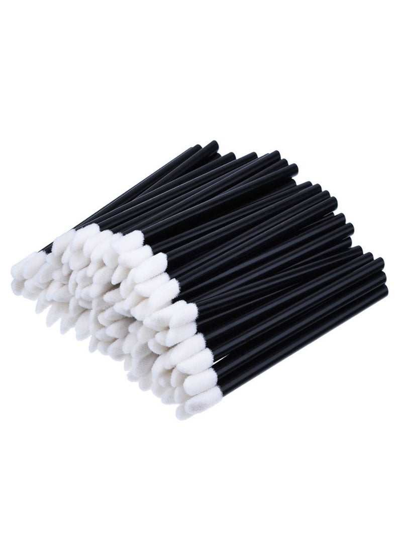YTT - 100-Piece Disposable Lip Brush Set Black/White - Image 1