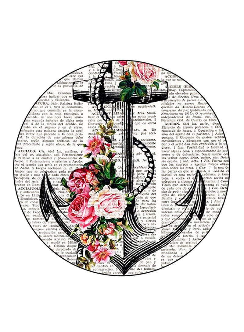 BP An Anchor Printed Large Round Pin Badge Multicolour - Image 1