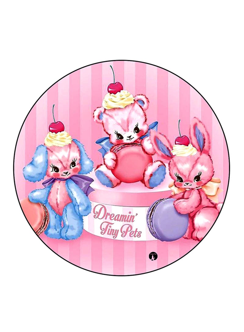 BP Animals Printed Large Round Pin Badge Multicolour - Image 1