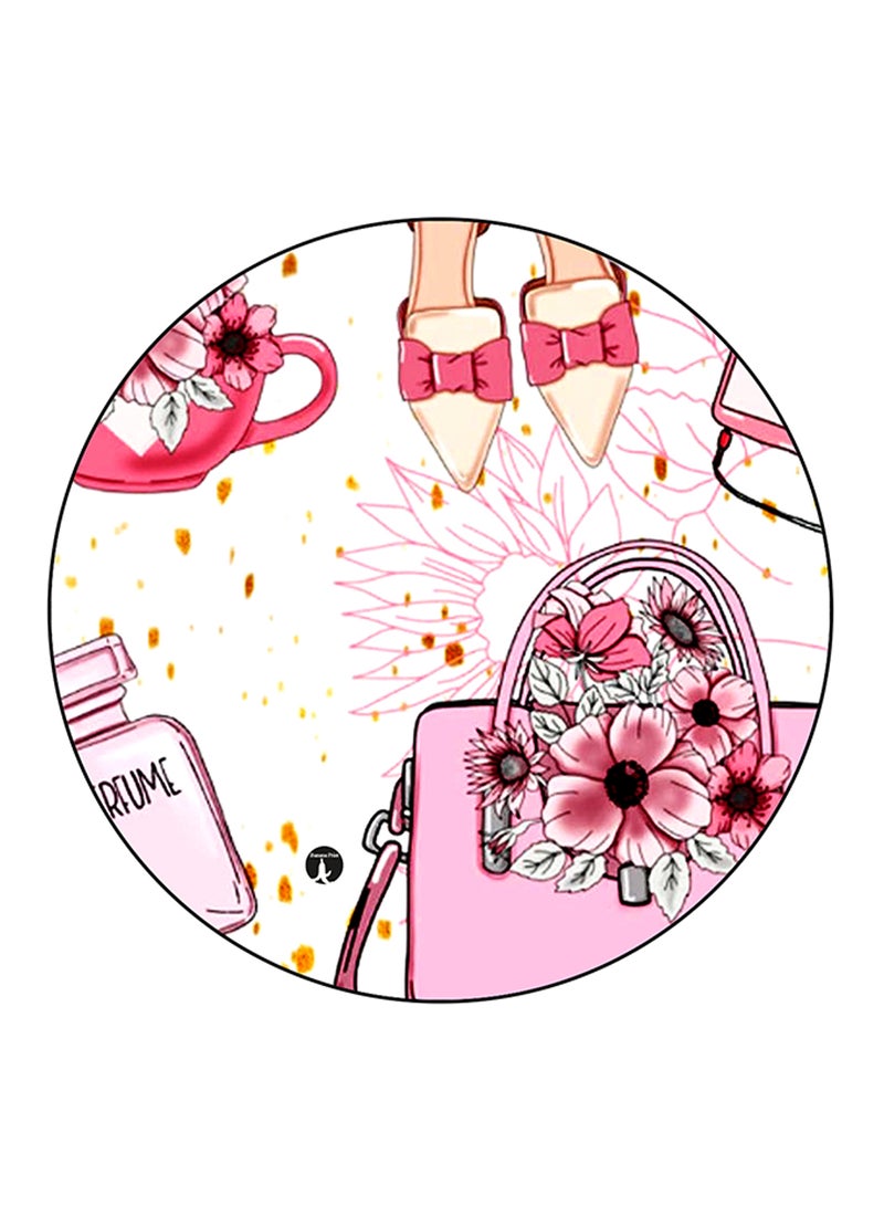 BP Girly Stuff Printed Large Round Pin Badge Multicolour - Image 1