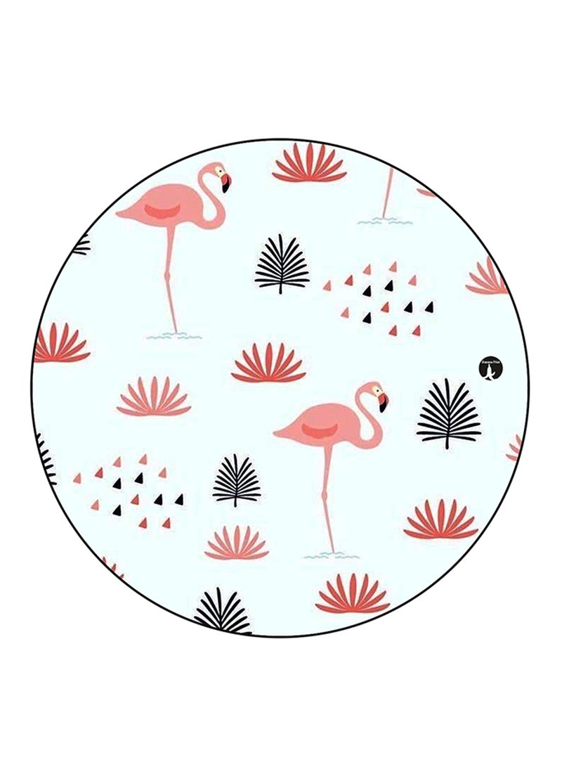 BP Flamingos Printed Large Round Pin Badge Multicolour - Image 1