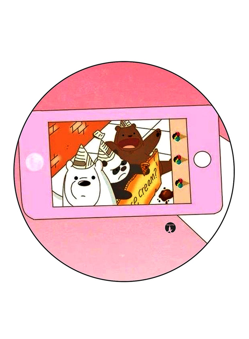 BP We Bare Bears Printed Large Round Pin Badge Multicolour - Image 1