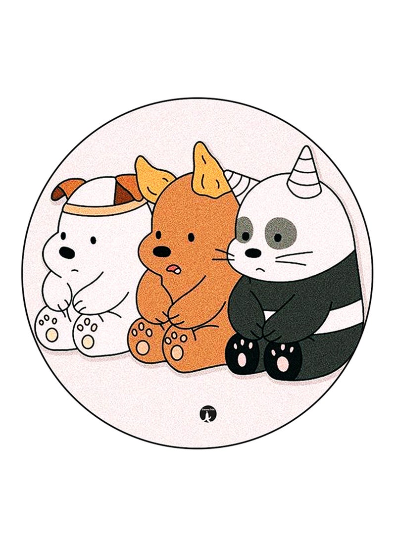 BP We Bare Bears Printed Large Round Pin Badge Multicolour - Image 1