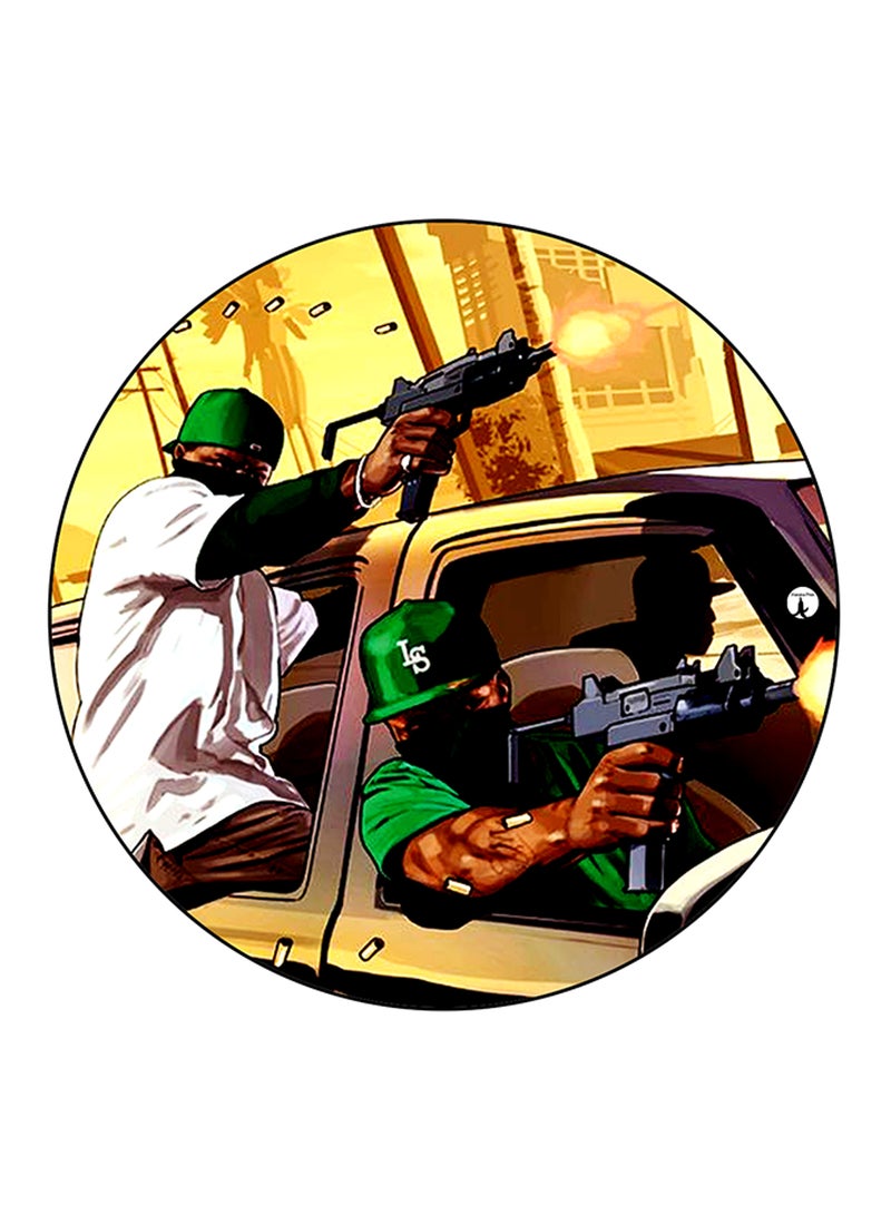 BP Video Game Grand Theft Auto Printed Large Round Pin Badge Multicolour - Image 1