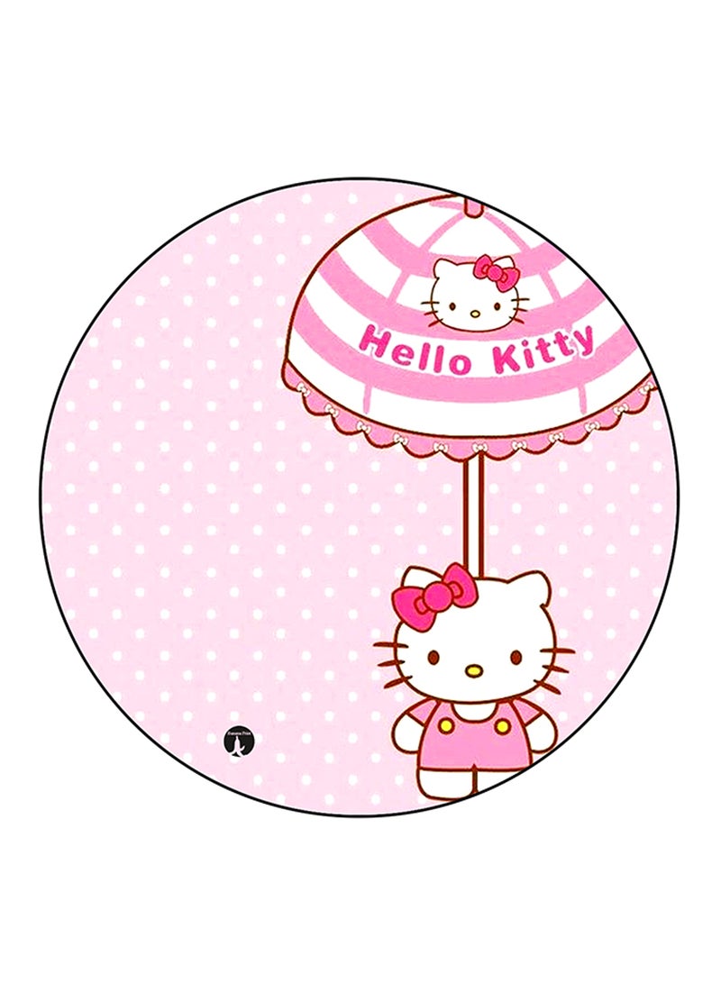 بي بي شارة كبيرة مستديرة بدبوس وطبعة هالو كيتي متعدد الألوان - Image 1