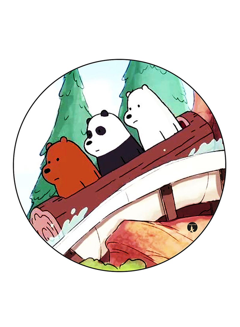 BP We Bare Bears Printed Large Round Pin Badge Multicolour - Image 1