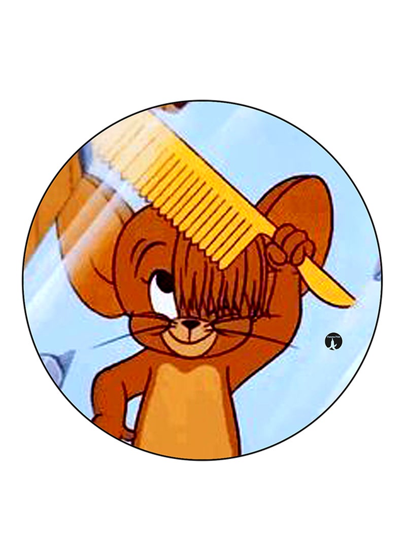 بي بي شارة دائرية كبيرة مزودة بدبوس بطبعة شخصية توم وجيري متعدد الألوان - Image 1