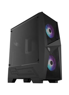 MAG Forge 100R Mid-Tower Gaming Case, Optimized Airflow, 4mm Tempered Glass, Addressable RGB Fans, ATX/Micro ATX/Mini-ITX Support, Tool-less Design, Front & Top Fan/Radiator Support (Up to 240mm) | 306-7G03R21-809 Black