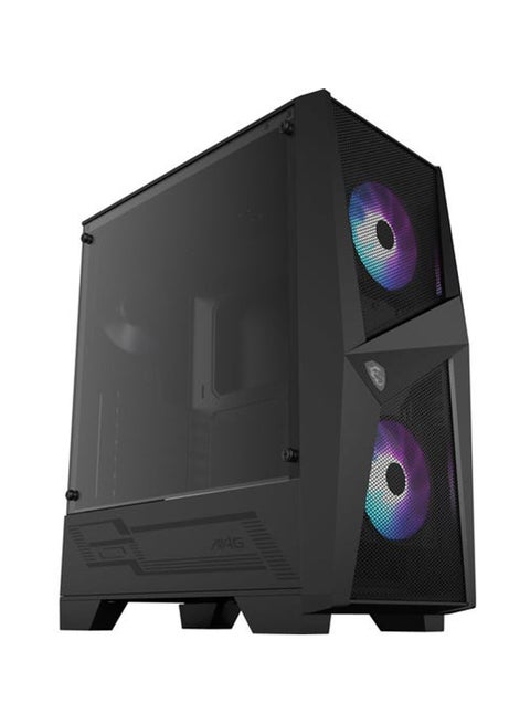 MAG Forge 100R Mid-Tower Gaming Case, Optimized Airflow, 4mm Tempered Glass, Addressable RGB Fans, ATX/Micro ATX/Mini-ITX Support, Tool-less Design, Front & Top Fan/Radiator Support (Up to 240mm) | 306-7G03R21-809 Black