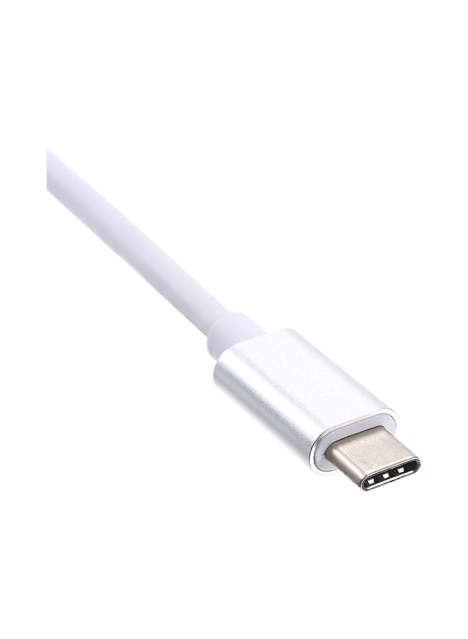 Type-C To Cable Converter USB-C To VGA HDTV Adapter Silver - Image 5