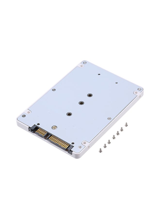 NGFF M.2 SSD To 22Pin SATA III Converter 2.5'' Enclosure Adapter White - Image 1