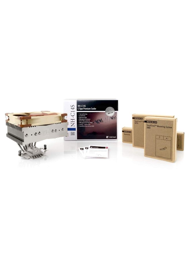 NOCTUA NH-C14S Premium Cooler With NF-A14 PWM 140mm Fan Brown/Beige/Silver  - Image 5