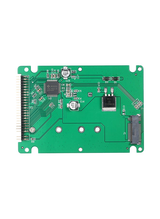 SATA SSD To IDE 44-Pin Converter Adapter With Case White/Green - Image 1