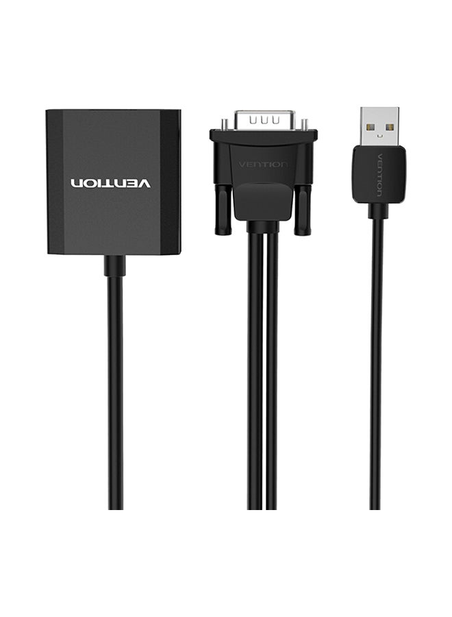 فينشن محول 2 في 1 من VGA إلى HD أسود  - Image 1