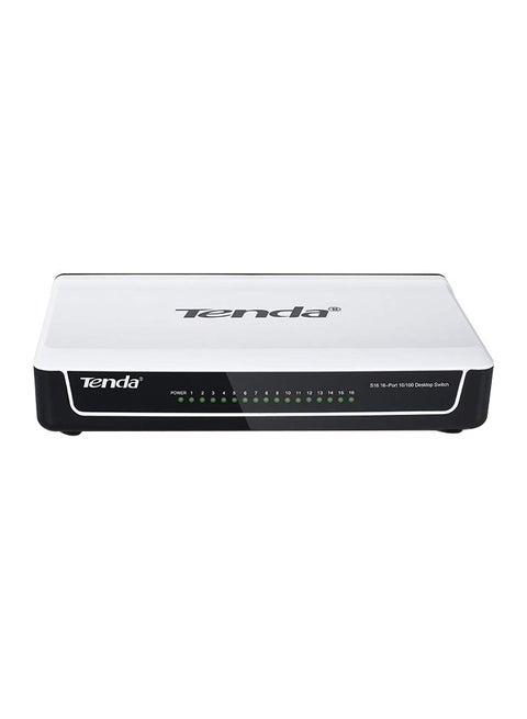 S16 Desktop Ethernet Network Switch White/Black