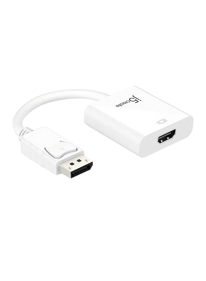 DisplayPort To HDMI Adapter For Mac And Win White