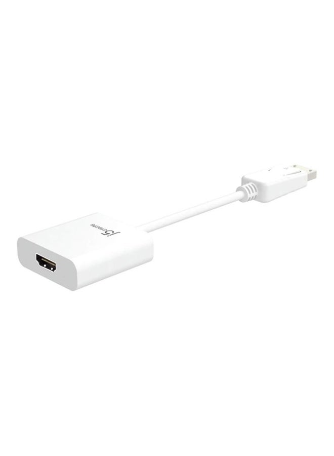 DisplayPort To HDMI Adapter For Mac And Win White