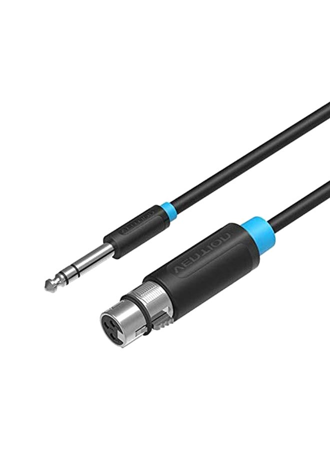 VENTION 6.5mm Jack To XLR 3 Pin Female Microphone Cable Black/Blue  - Image 1
