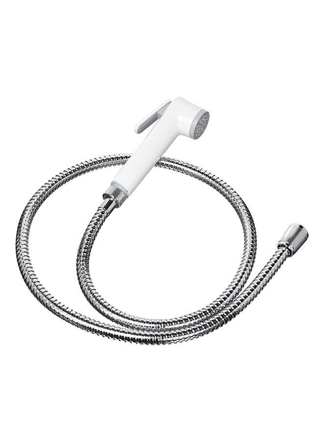 Grohe Toilet Spray Shattaf With Flexible Hose And Holder Chrome/White  - Image 1