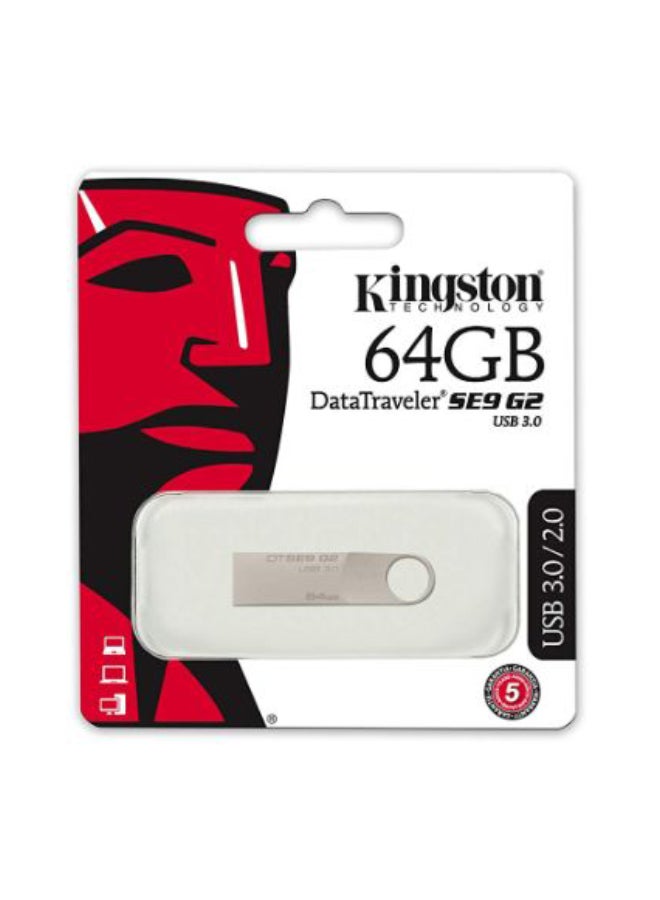كينغستون - فلاش درايف داتا ترافيلر SE9 G2 بمنفذ USB 64 GB - Image 1