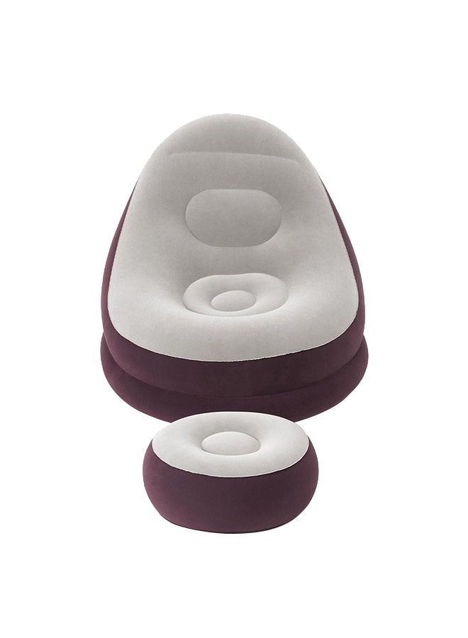 Bestway Comfort Crusier Inflate-a-chair 122x94x81cm  -26-75053 Brown/Grey  - Image 1