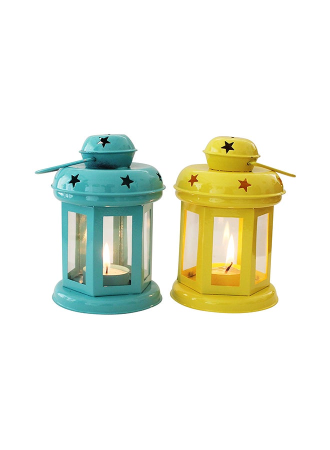 تايد ريبنس حامل شموع رمضاني مكون من قطعتين مع مجموعة شموع صغيرة - Image 1