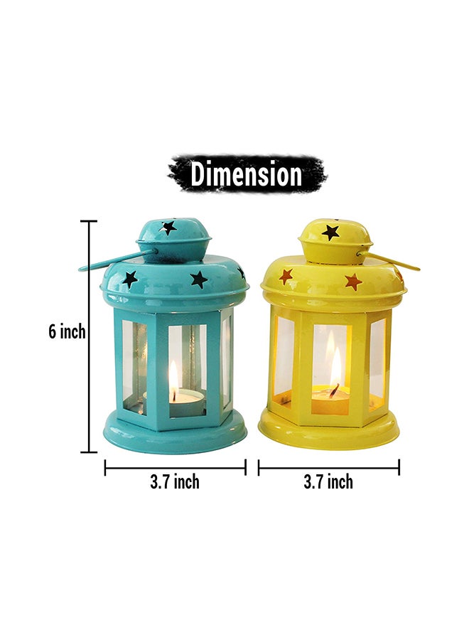 تايد ريبنس حامل شموع رمضاني مكون من قطعتين مع مجموعة شموع صغيرة - Image 2