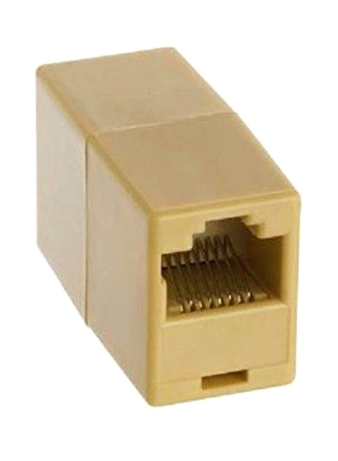 RJ45 Ethernet Cable Coupler Beige 