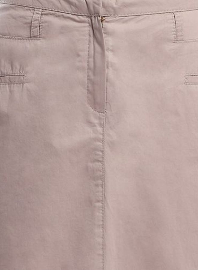 Esla - Mid-Rise Straight Maxi Skirt Beige - Image 1