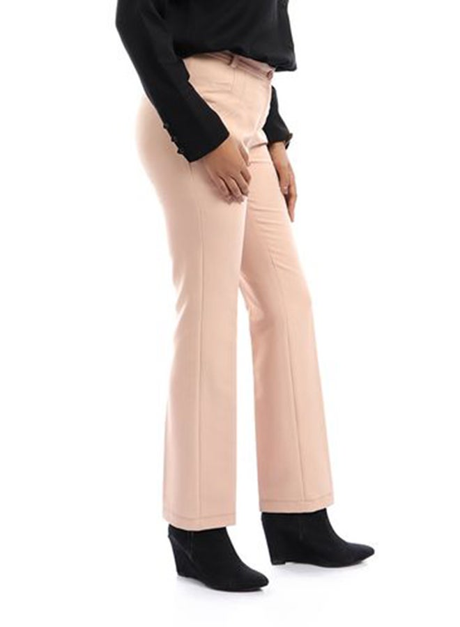 Straight Fit Casual Pants Pink