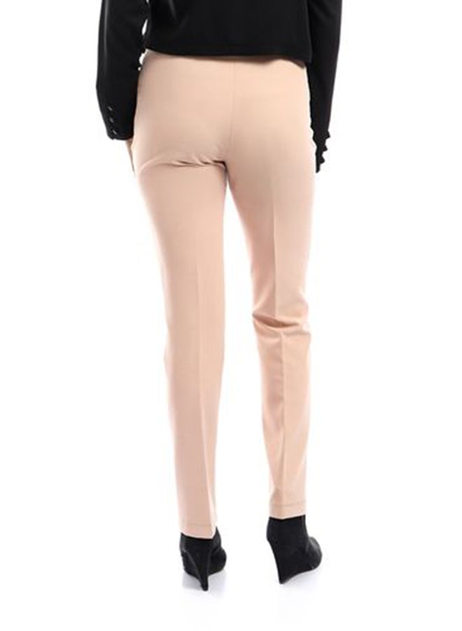 Straight Fit Casual Pants Pink