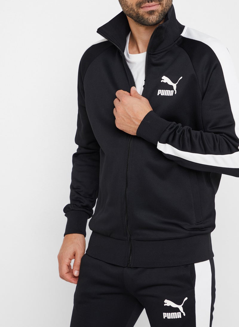 PUMA Iconic T7 Long Sleeves Track Jacket Black/White  - Image 2