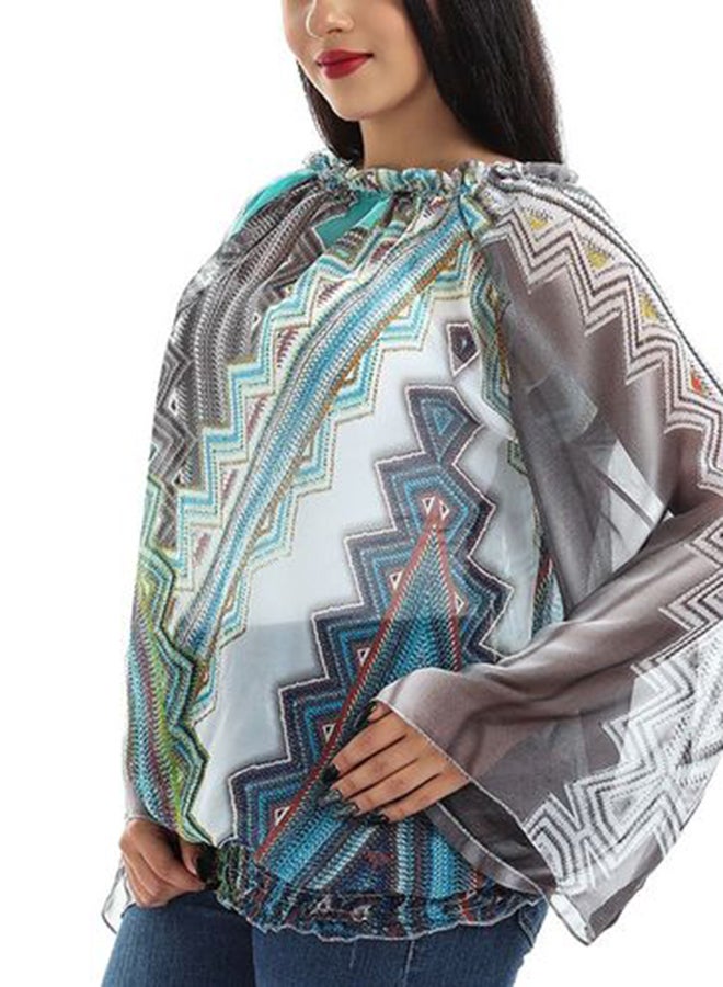 St Ruffled Long Sleeved Blouse Multicolour  - Image 3