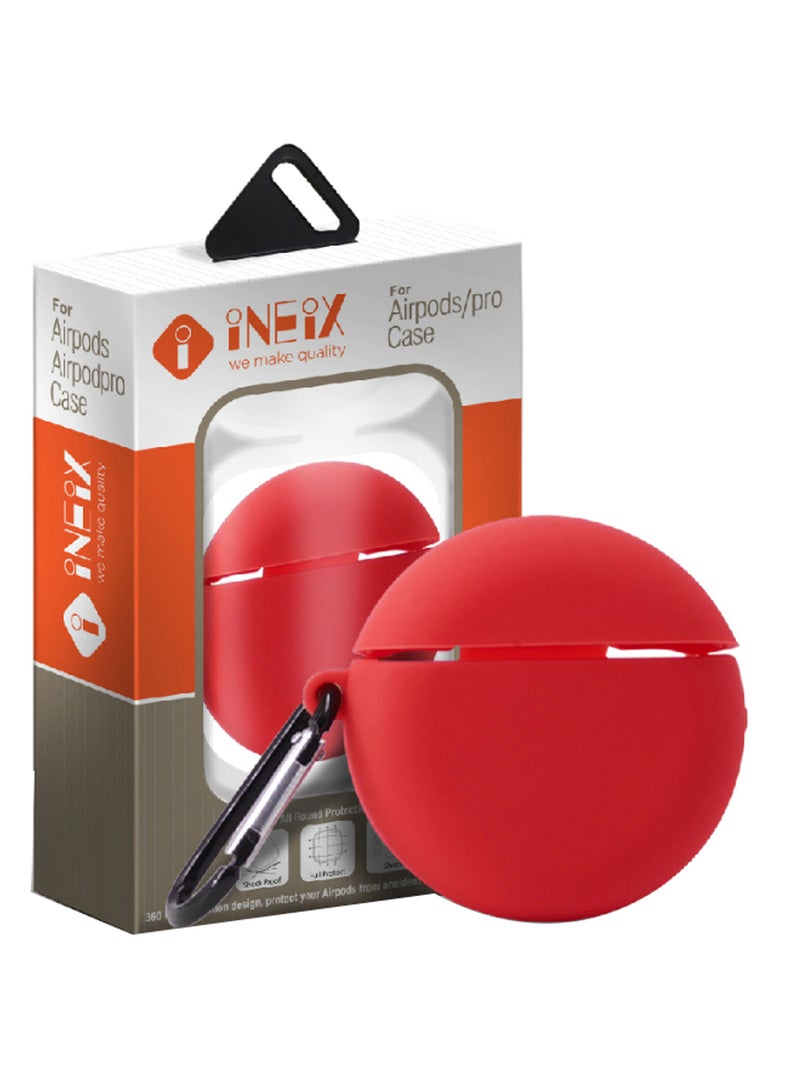 INEIX Silicone Earbud Case Cover For Huawei Freebuds 3 Red/Black - Image 2