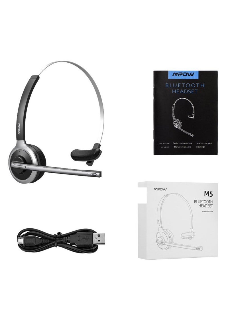 Mpow Flexible Bluetooth Wireless On-Ear Headphone With Microphone Black/Grey - Image 1