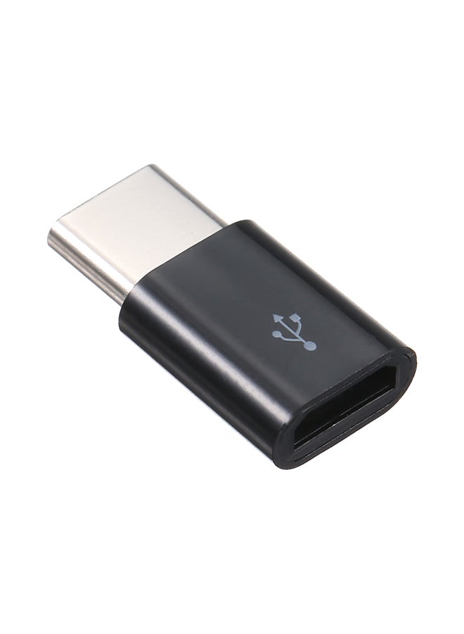 Generic - Micro USB To Type-C Universal Converter Connector Cable Adapter Black - Image 1