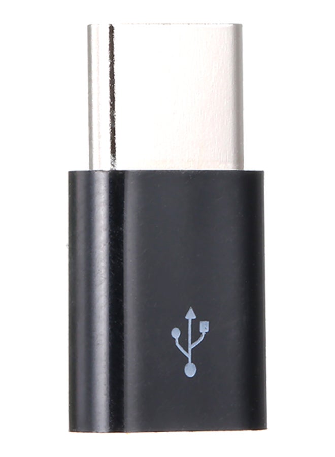 Generic - Micro USB To Type-C Universal Converter Connector Cable Adapter Black - Image 1