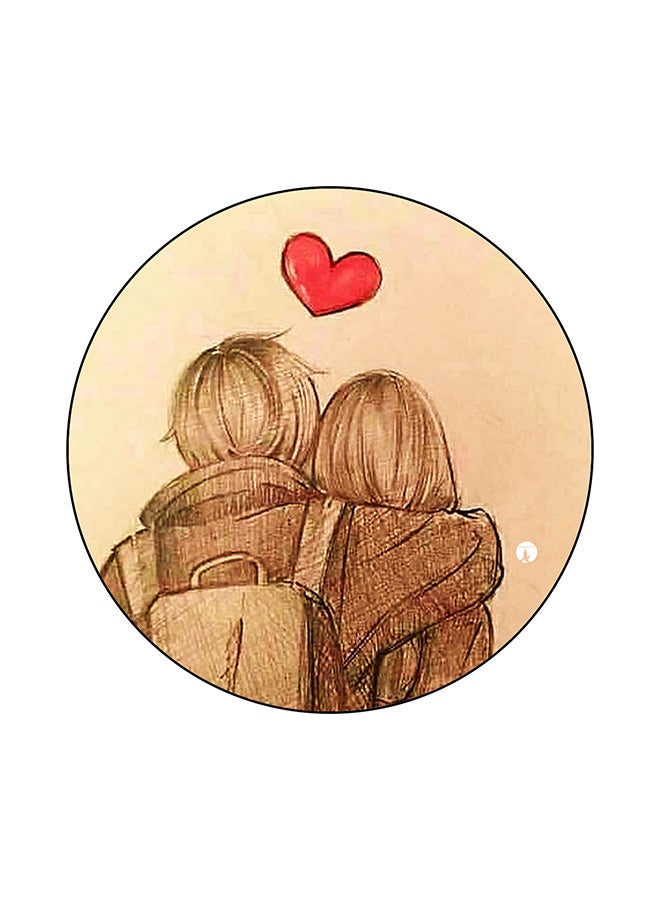BP A Boy And Girl Printed Mouse Pad Brown