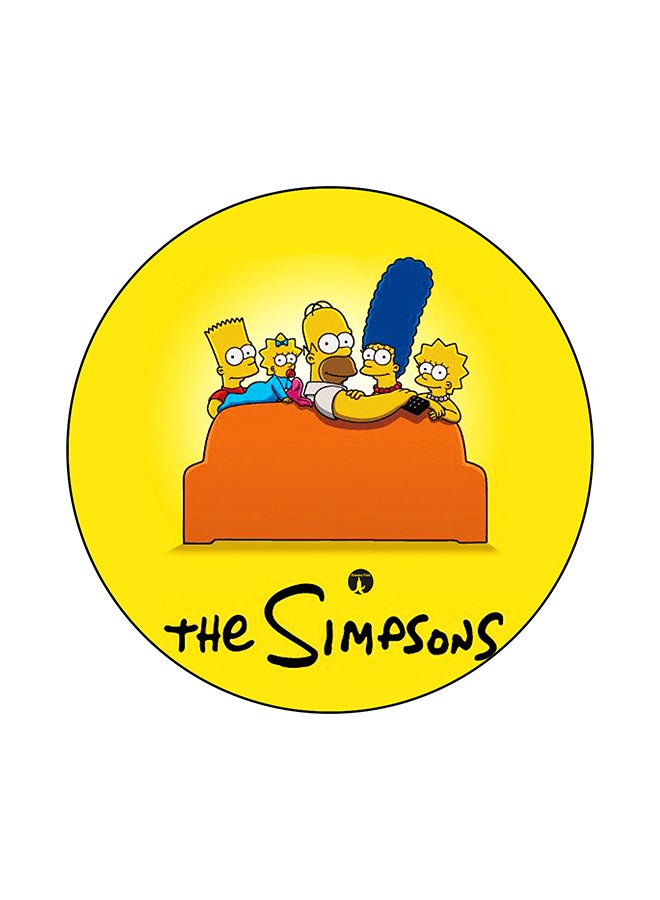 The Simpsons Printed Mouse Pad Yellow/Orange